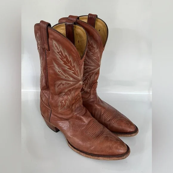 Shoes | Nocona Brown Leather Western Boots Mens Size 12  display picture 3